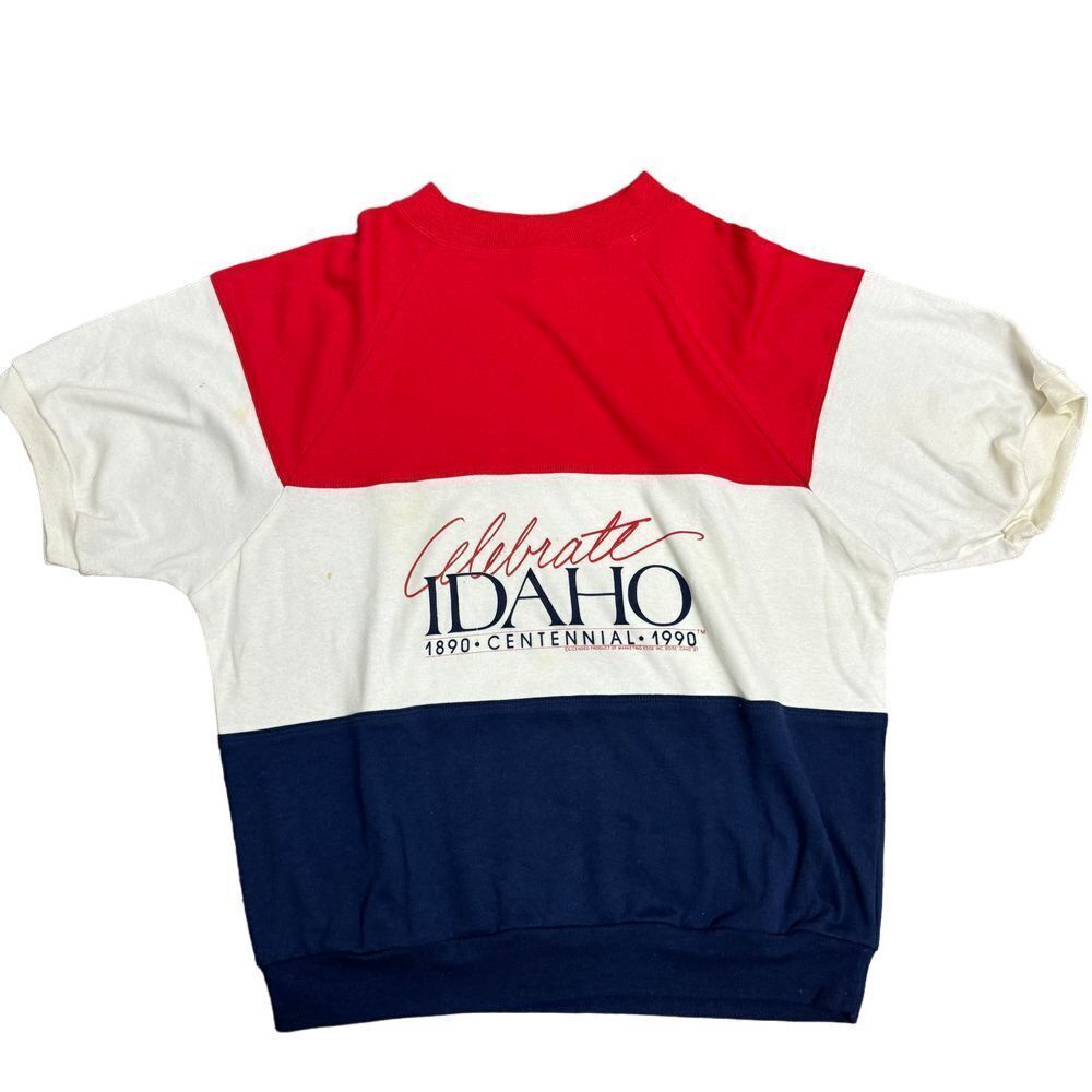 VTG Celebrate Idaho Centennial 1990 Red White Blue  Sweatshirt Made in USA